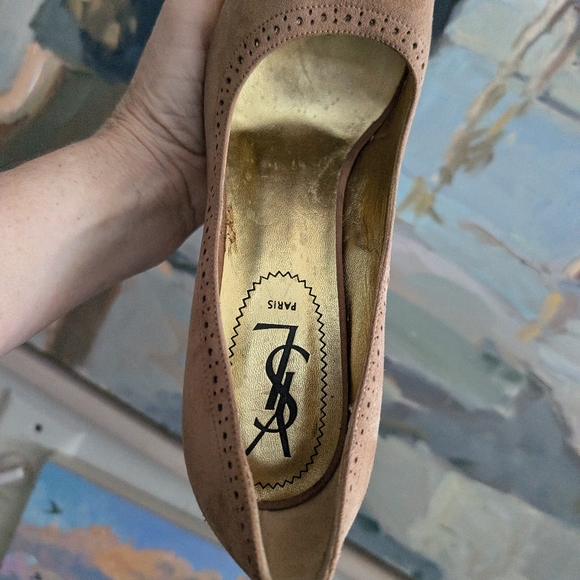 YSL Suede and metallic wedges size 37 - Picture 2 of 12